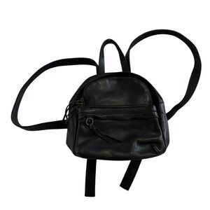 Madewell Black Leather Mini Backpack G2014 SP17 Small Travel Bag